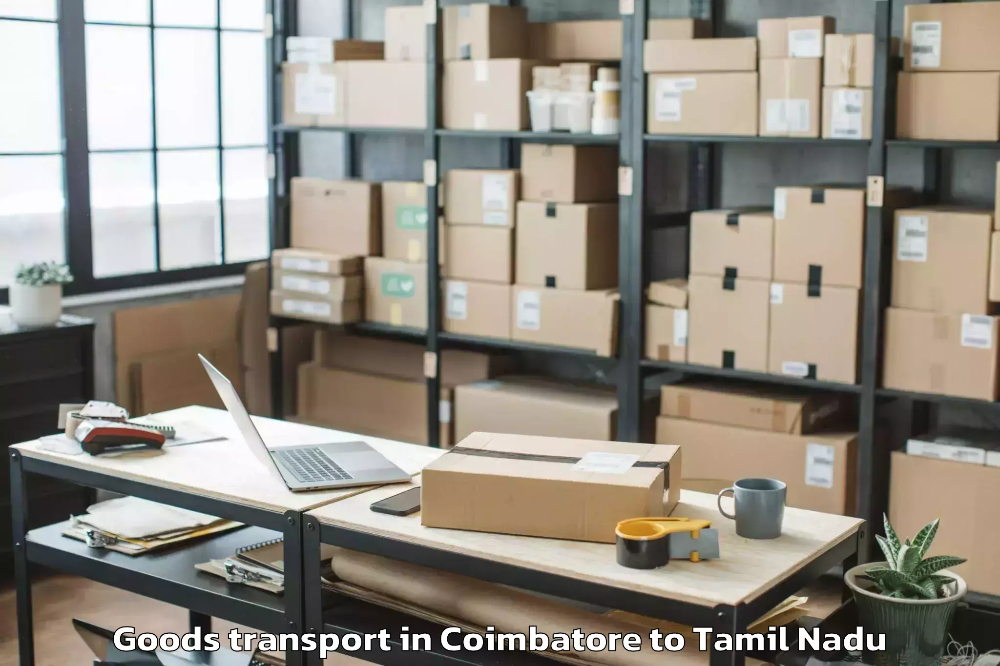 Discover Coimbatore to Thiruporur Goods Transport